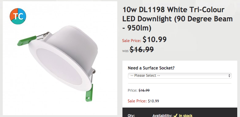 Clipsal shop downlights bunnings